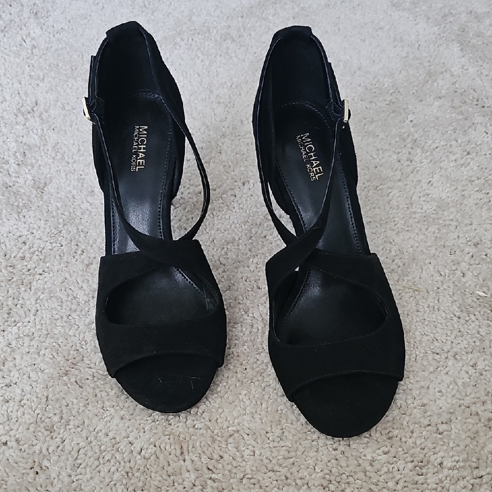 Michael Kors Black Strappy Heels